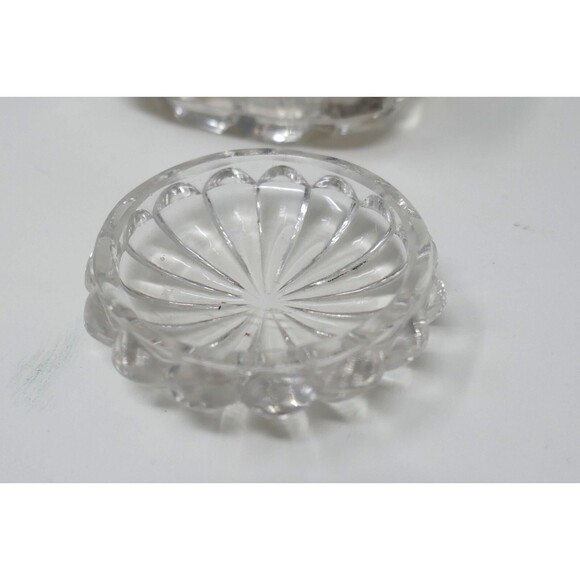 Vintage Heavy Crystal Glass Inkwell Paperweight with Glass Lid - Picture 10 of 12